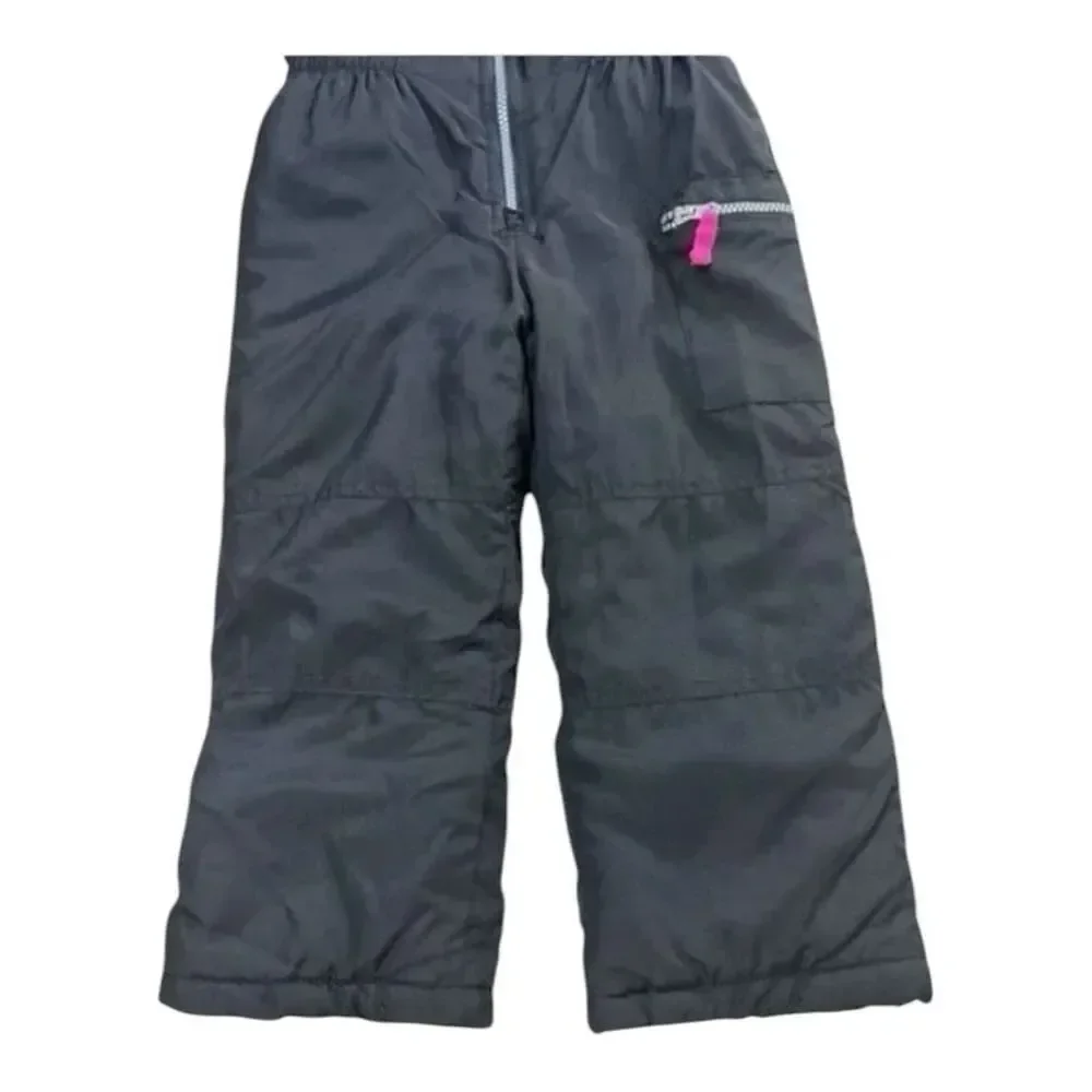 Carter's Kids Black Snow Bib Overalls Girls Size S/4 Pants Overall Winter Snow